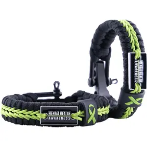 Til Valhalla Project Mental Health Awareness Paracord Bracelet| Paracord Bracelets for Men| Tactical Gifts for Men| Rope Bracelet Men’s Jewelry| Men’s Accessories| 7.5 Inch2026