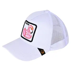 Animal Baseball Cap Cartoon Mesh Embroidery Truck Driver Cap Black Panther Cock Wolf Mesh Cap Outdoor for Hat Dad Breathable Lightweight