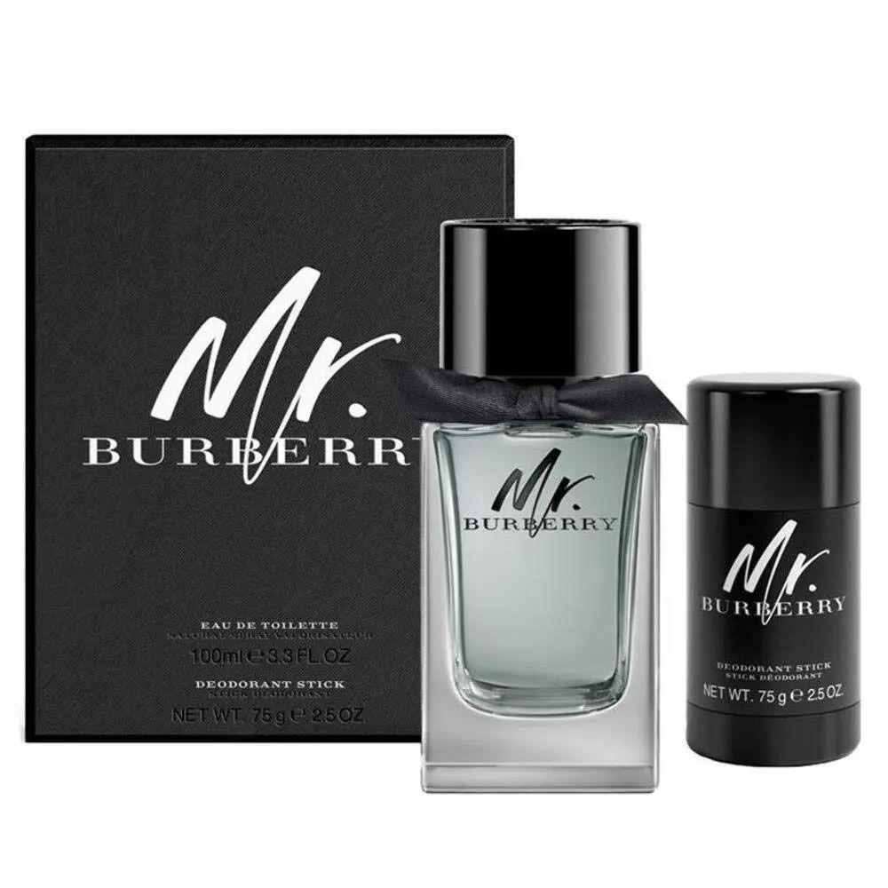 Burberry Mr. Burberry 2-Piece set(3.4oz/100ml EDT/ &75gm Deodorant stick)