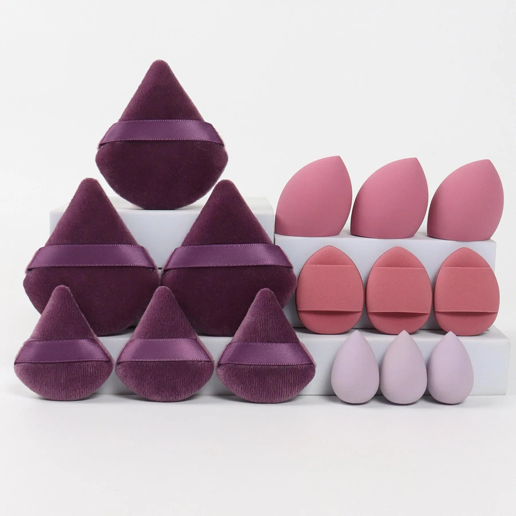 Beauty Makeup Sponge Set, 15pcs/set Versatile Soft Makeup Effs for Facial Makeup Blending & Detailing, Multi-functional Makeup Accessories, Beauty Sponges, Face Sponges for Makeup, Beauty Blenders