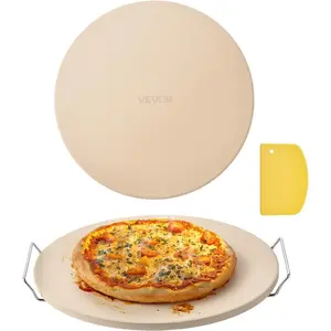 VEVOR Pizza Stone, 20x 14x 0.67 in Rectangular Pizza Stone, Extra Large Baking-Stone with Scraper, 1450 Heat-Resistant Cordierite, for Oven, BBQ Griller, Baking Bread PizzaVEVOR Super Brand Day