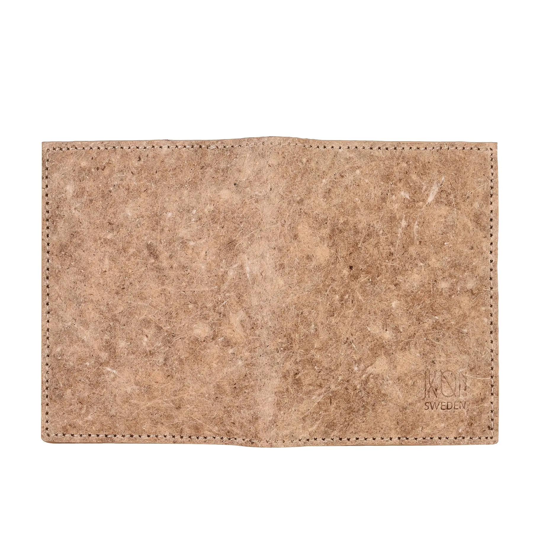 Unisex Coconut Vegan Leather Bi-Fold Card Wallet, Sand