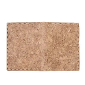 Unisex Coconut Vegan Leather Bi-Fold Card Wallet, Sand