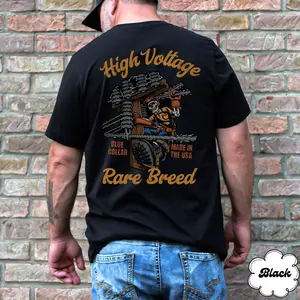 Lineman Shirt, Blue Collar Shirt, Fathers Day Gift, Lineman Hat, Lineman Decal, Lineman Tee, Full Size, Full Color