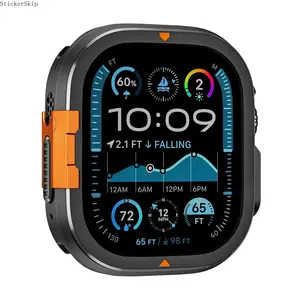 2026 Electroplated Zinc Alloy Apple Watch Case – Full Protective Cover with Shockproof Scratch-Resistant Design, Slim Durable Frame Compatible with 40–49mm Series 4–11, SE & Ultra 2 for Daily & Sport Use