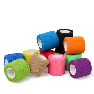 Self Adhesive Bandage Wrap,Black Breathable Elastic Cohesive Bandages, Vet Wrap Sports Tape Bulk for First Aid Supplies, Wrist Sprains Protection