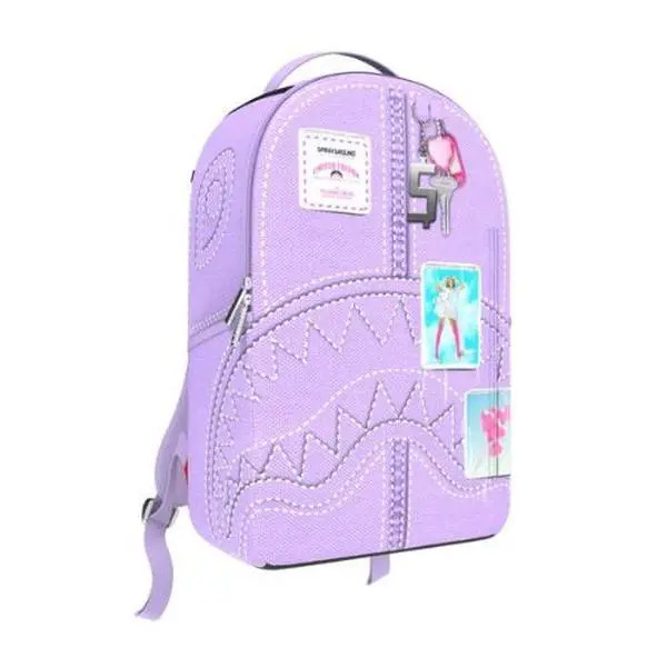 SPRAYGROUND PURPLE CANVAS STITCH BACKPACK