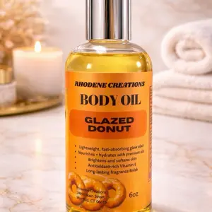 Glazed Donut Scented Body Oil, Lightweight Hydrating Moisturizer for Daily Skin Care