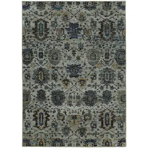 Oriental Weavers Andorra 7120A 2x3 Rectangle - Blue/ Navy-Nylon/PolyP