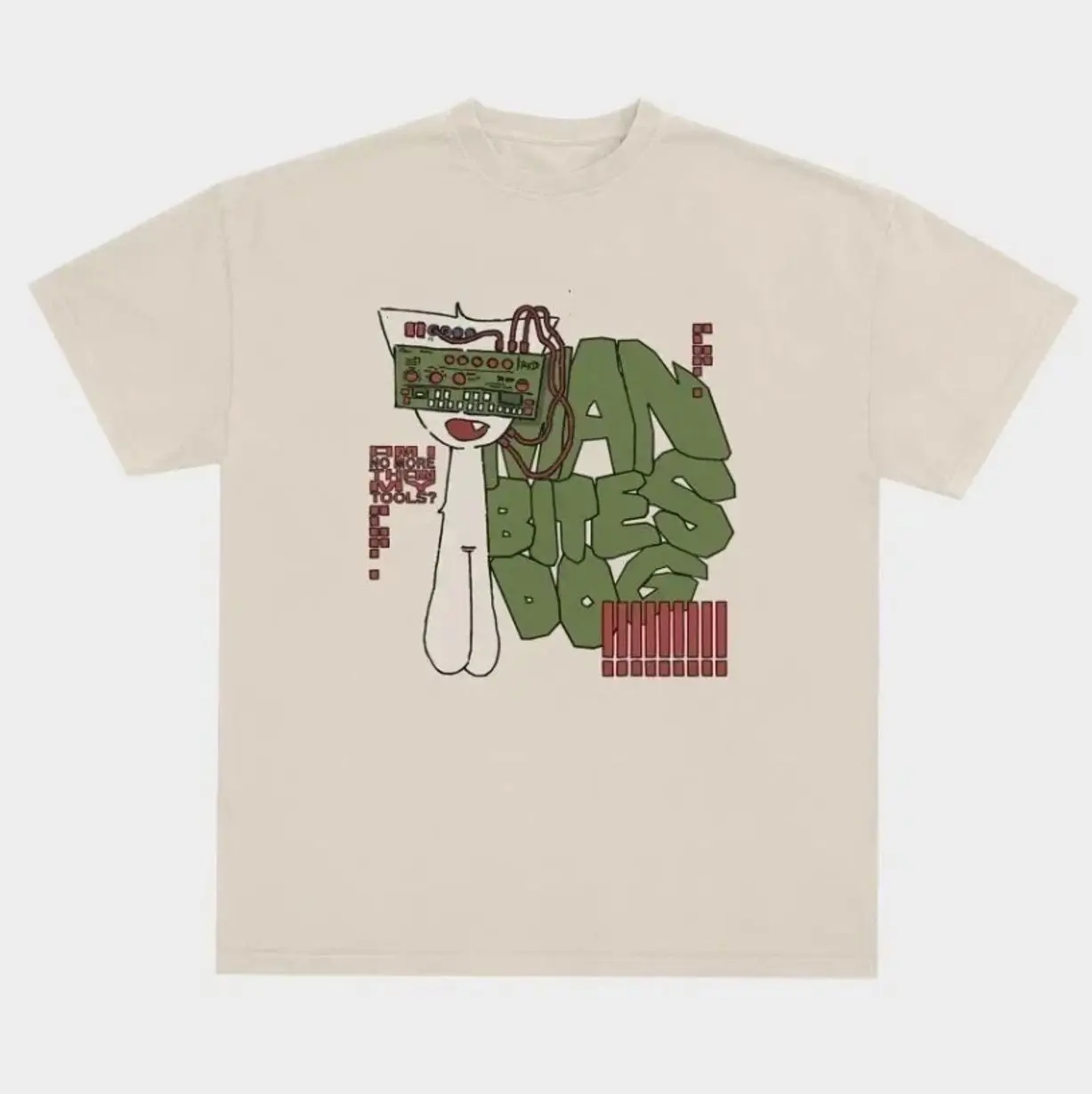 Men's Casual Cotton Fabric Short-Sleeve Fitted T-Shirt - 2026 Man Bites Dog Print, Unisex Style, Comfortable Tops, Full Sizes Available (6G7)