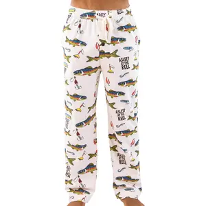 Funny Ocean Pajama Pants For Men, Men's Separate Bottoms, Lounge Pants, Fishing PJs
