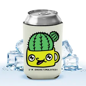 Printing + Plants Crazy Cacti Sassy Succulents Koozie 3 Pack - Fun Cactus Design for Beverage Enthusiasts with 2 Standard Can Coolers & 1 Bonus Skinny Cooler