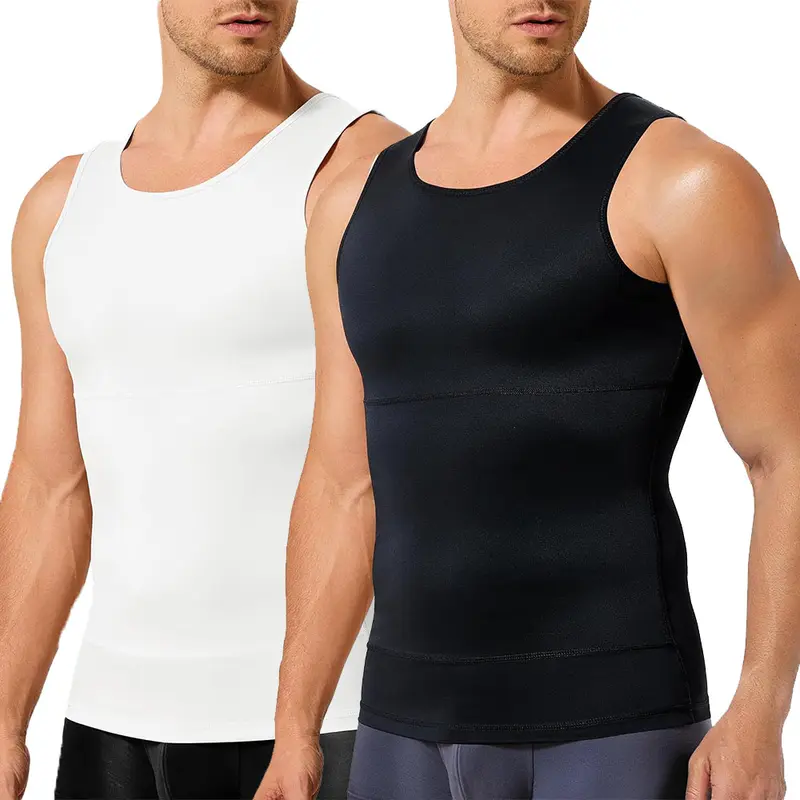 Compression Shirt Men Shapewear Body Shaper Vest Compression Tank Top Undershirt  Body Shaper Sauna Vest Athletic Training Apparel Stretchable Activewear