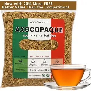 4oz Axocopaque Tea Tearberry Herbal Tea - 40+ Cups | Loose Leaf - Wildcrafted hierba/te, Wintergreen herbs,Gaultheria procumbens, wintergreen IMPORTED FROM MEXICO