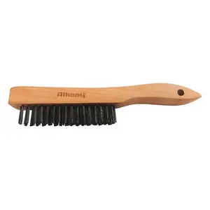 Allway WB416 Wire Scratch Brush, 9.5x1.06 in, Wooden Shoe Handle, Home Care Work Tool