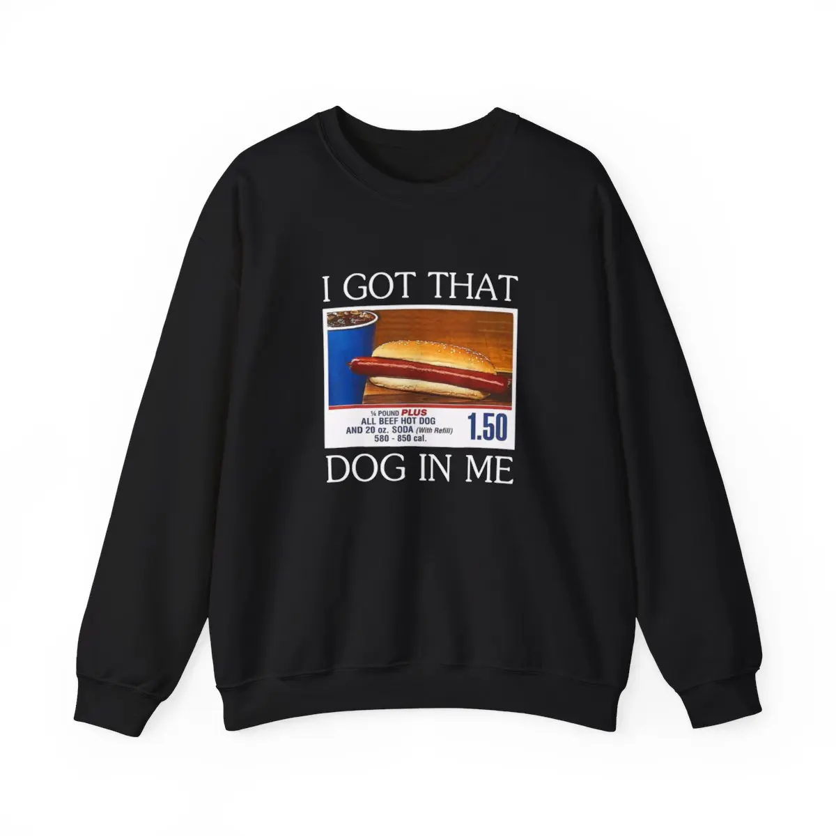 Retro Costco Hot Dog, Sweatshirt, Crewneck, Pullover, Custom, Custom Printing, Women, Men, Cotton, Comfy, Gift, Food, Cute, Funny