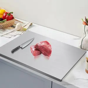 304 Stainless Steel Cutting Board Butcher Block Household Rolling Board Kitchen Supplies Food Preparation Meal Prep Tools NONE