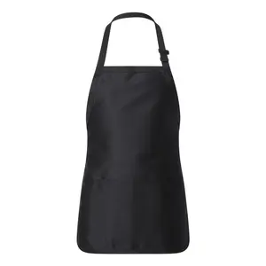 Q-Tees Full-Length Apron with Pouch Pocket
