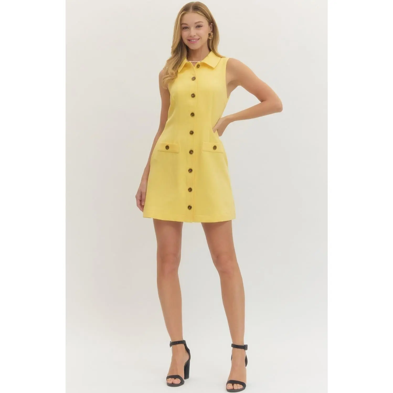Morning Glow Button Front Dress By Entro