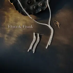 Crystal Y-Necklace Set – Minimalist Luxe jewelry gift