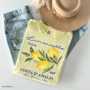Comfort Colors Retro Limoncello La Dolce Vita Tee, Lemon Shirt, Italy T-shirt, Coastal Granddaughter Aesthetic Amalfi Coast, Summer Shirt