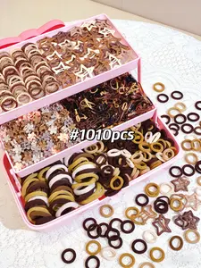 1011pcs Luxury Hair Accessory Gift Set, Includes Star Clips, Small Clamps, Elastic Bands, Portable Storage Box, Ideal for Girls, Gifts, Ladies
