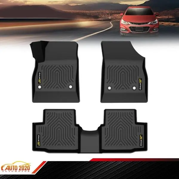TPE Automotive Mats - Car Interior Accessory with Waterproofing & Snap-Fit Buckles, Anti-Slip Floor Liners for 2016-2019 Chevrolet Cruze (Not Fit 2016 Cruze Limited) Car Accessories