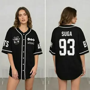 #93 Bangtan Members Baseball Jersey Shirt, Arirang World Tour 2026 Merch Shirt, Gift Idea for Music Lovers Graphic Jersey, Unisex Clothing Jersey
