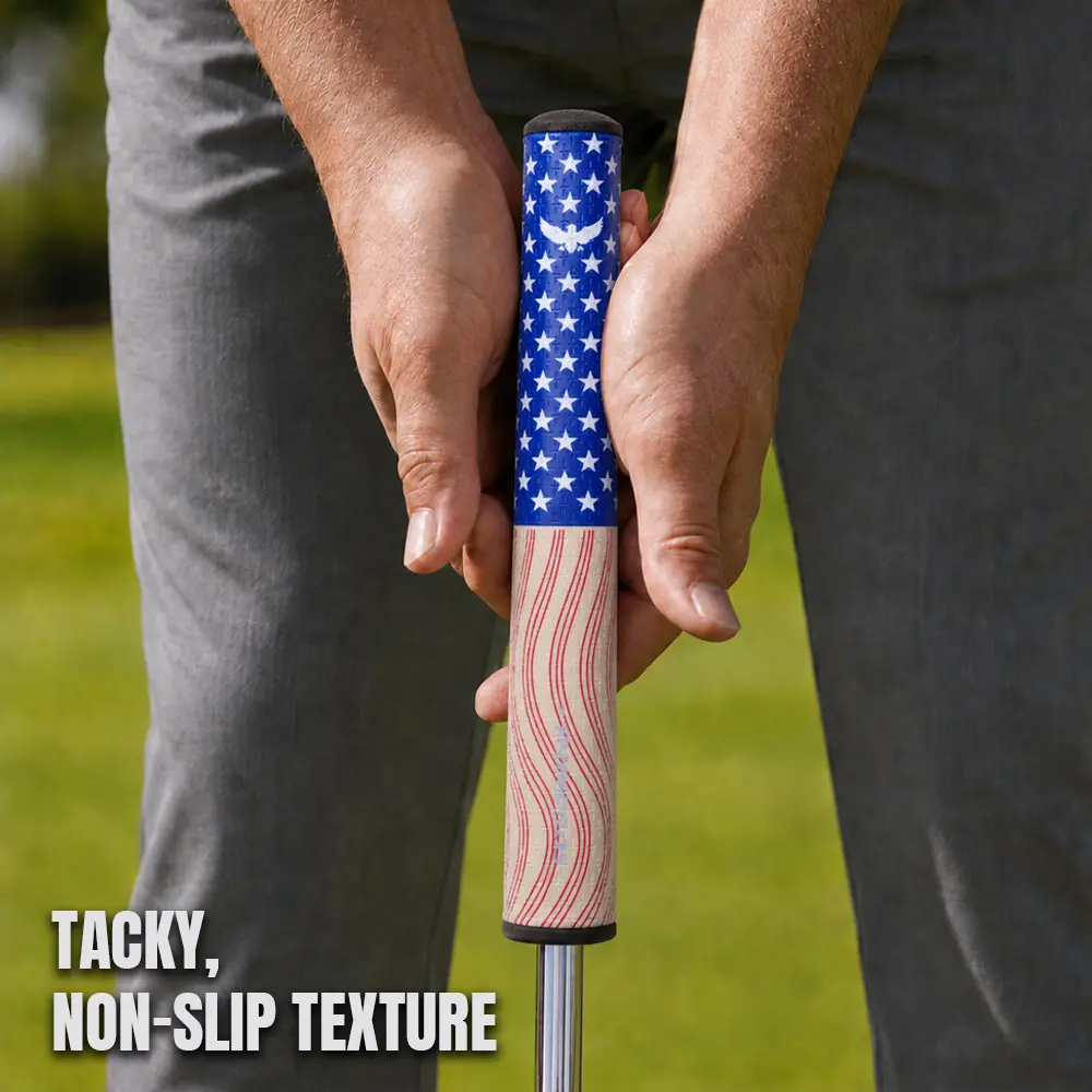 iWinpros Putter Grips USA Flag for Men Women, 3.0 Putter Grip Lightweight PU Golf Grip with Non-Slip Comfort Pattern, Putter Replacement Grip