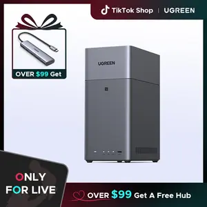 【LIVE ONLY】UGREEN NASync DH2300 2-Bay Desktop NAS, Support Capacity 60TB (Diskless), Remote Access, AI Photo Album, Beginner Friendly System, 4GB LPDDR4X RAM,1GbE, 4K HDMI, Network Attached Storage（Drives Not Included）,TikTokShopHolidayHaul