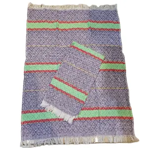 Artisanal Kitchen Towels Colorful 24"x19" Handmade Textured Design