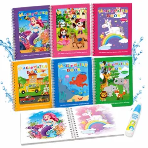 Reusable Water Coloring Book for Toddlers, Water DoodleBook Toys, Paint with Water Books,Mess-Free ColoringBook, Portable Educational Doodle Drawing Toy,EducationalLearning Kits Gifts
