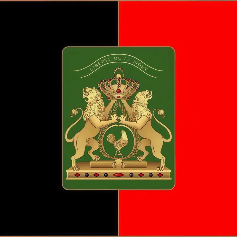 Hayti Imperial Flag 3x5ft with Lion Crest and French Motto Liberte Ou La Mort for Historical Display