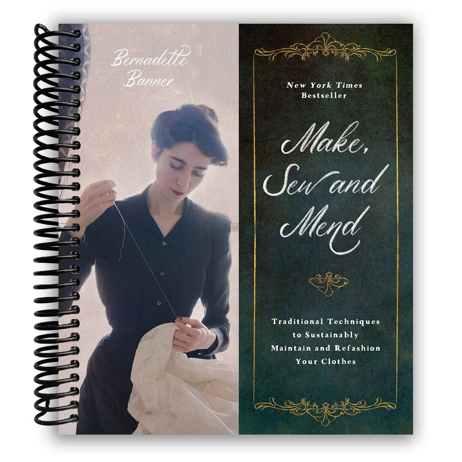 Make, Sew and Mend: Sustainable Traditional Clothing Maintenance, Refashioning & Sewing Projects Book (Spiral Bound) with Step-by-Step Photos for Beginner Sewers, Fabric Guide