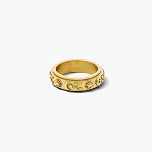 Anxi Ring Day & Night – Elevated Fidget Ring & Anxiety Ring, 18K Gold-Plated Stainless Steel