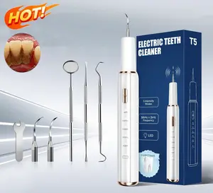 Tooth Cleaner Dental Scaler Tartar Remover  Plaque Removal 5 Modes Rechargeable  Dental Care Kit Antibacterial Dental Care Kit