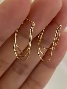 1 Pair Metal Chain Earrings, European & American Style, Long Earrings for Women & Girls, Travel, Wedding, Party, Birthday, Christmas Gift 2026