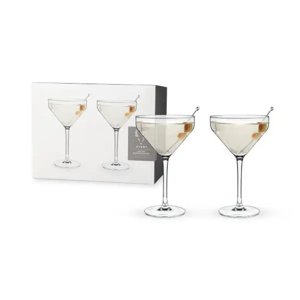 Angled Martini Glasses by Viski