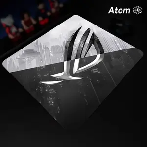 ATOM Mouse Pad  Anime Character Tempered Glass Mouse Pad, Laser Engraved Photovoltaic Glass, Super Slip Surface, Non-slip Honeycomb Base FPS Gaming Mouse Pad