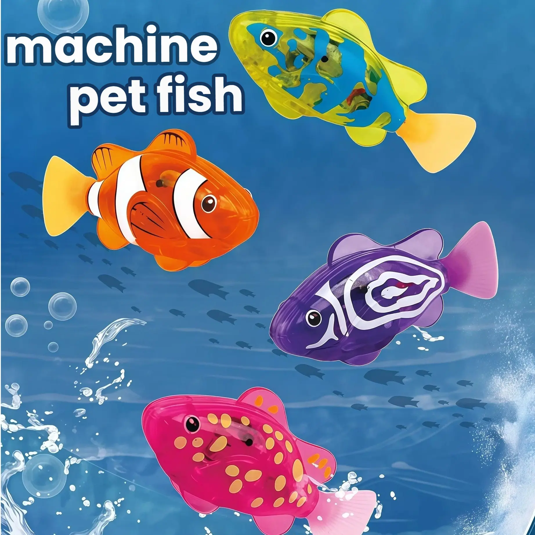 Electric Fish Bath Toy for Kids, Water Sensor Swimming Fish with LED Light, Realistic Wagging Cute Bath Toy for Toddlers, Fun Water Play Gift for Boys and Girls