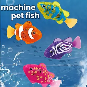 Electric Fish Bath Toy for Kids, Water Sensor Swimming Fish with LED Light, Realistic Wagging Bath Toy for Toddlers, Fun Water Play Gift for Boys and Girls