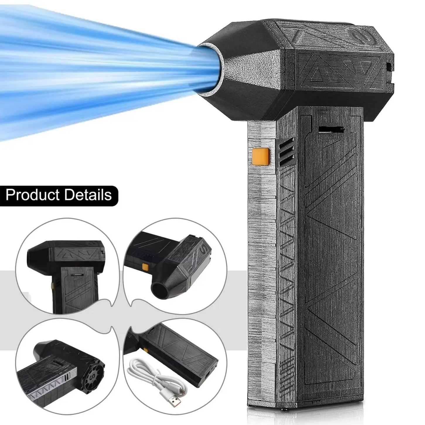 Portable Mini Blower, 130000RPM Handheld Blower, Rechargeable Blower for Outdoor Barbecue,Computer Dust Removal, Keyboard, Camera Lens,Snow Removal