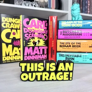 This is an Outrage! Library Decor Bookshelf DCC Sign Book Lover Gift LitRPG 3D Printed Library Decor for Book Lovers