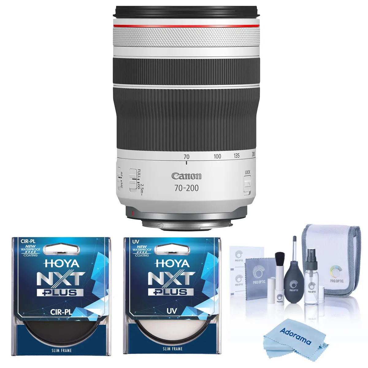Canon RF 70-200mm f/4 L IS USM Lens, Bundle with Hoya 77mm UV and CPL Filters