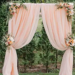 New Pink Wedding Decoration Tulle Roll Crystal Organza Sheer Fabric For Wedding Birthday Party Backdrop ing Chair Sashes Decor Gifts