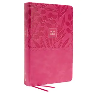 KJV Large Print Single-Column Bible, Personal Size with End-of-Verse Cross References, Pink Leathersoft, Red Letter, Comfort Print: King James Version: Holy Bible, King James Version by Thomas Nelson [Leathersoft Book]