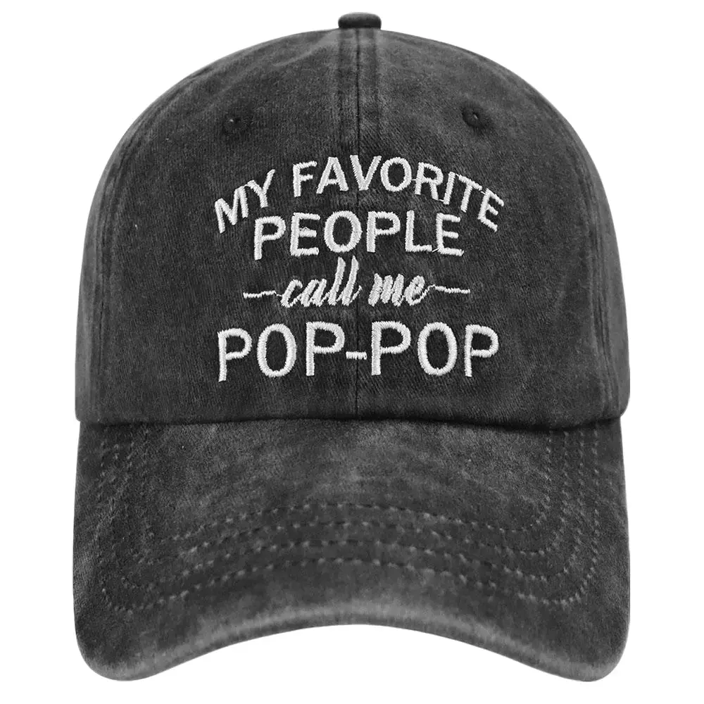 Pop Pop Gifts from Grandkids, Worlds Best Grandpa Hat, Funny Poppy Baseball Cap, Retirement Birthday Gifts for Pawpaw Pops Papa