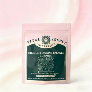Vital Source Nutrition Women's Wellness Gummies Hawaiian Pineapple Flavor Probiotic Cranberry Extract for pH Balance & Intimate Health Support 30 Servings