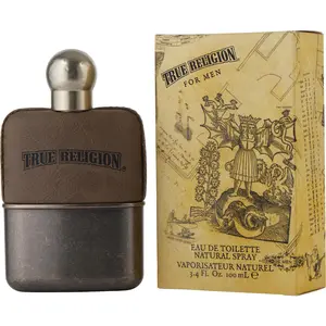 True Religion Eau de Toilette Spray for Men, Citrus Cedarwood Amber, Woody Musk, Plum Heart, Floral Fragrance