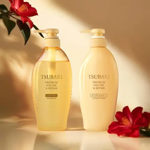 TSUBAKI Golden Camellia 0 Second Salon-Level Moisturizing Refreshing Ultimate Repair Shampoo&Conditioner 15.22 fl oz*2 Hydrate Moisture